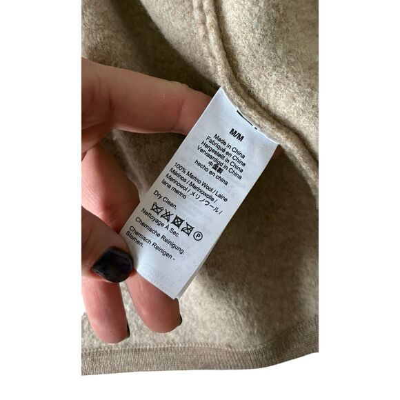 Madewell Herringbone Mattson Sweater Coat size M Medium Heather Stone - Picture 9 of 10